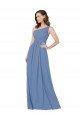 Affordable Pleated One Shoulder Chiffon Bridesmaid Dress UK