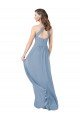 Affordable Chiffon Bridesmaid Dress with High Halter Neckline UK