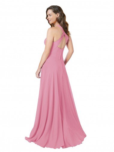 Affordable Chiffon Bridesmaid Dress / Prom Dress with Keyhole Front UK
