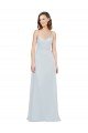 Affordable Slim A-Line Chiffon Bridesmaid Dress with Spaghetti Strap Gathered Bodice UK