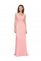 Affordable Luxe Chiffon Bridesmaid Dress with Shoulder Tip Gathered Bodice UK