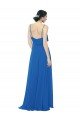 Affordable Spaghetti Strap Chiffon Bridesmaids Dress with Asymmetrical Ruffle and Front Slit UK