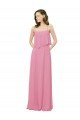 Affordable Spaghetti Strap Chiffon Bridesmaids Dress with Ruffle Overlay UK
