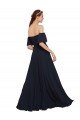 Affordable Off the Shoulder Floaty Sleeves Chiffon Bridesmaid Dress / Prom Dress with High Slit UK