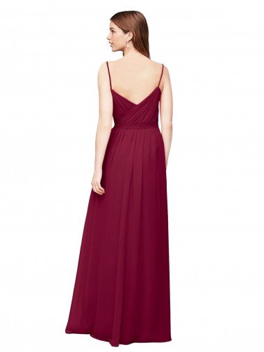 Affordable Wrapped Sweetheart Neckline Long Chiffon Bridesmaid Dress  UK