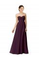 Affordable Strapless Chiffon Bridesmaid Dress with Criss Cross Shirred Bodice UK
