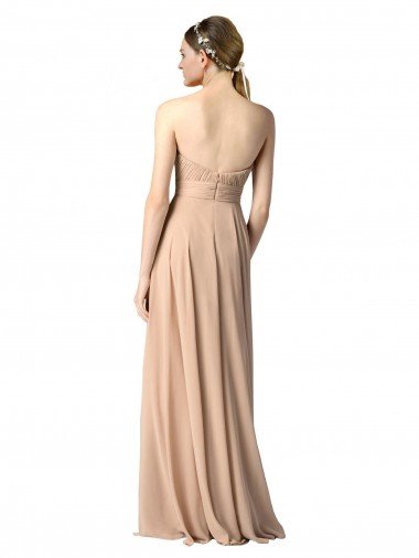 Affordable Luxe Chiffon Bridesmaid Dress with Sweetheart Neckline and Shirred Bodice UK