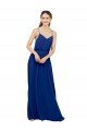 Affordable Long Chiffon Bridesmaid Dress with Spaghetti Strap Bodice UK