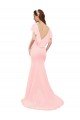 Affordable Fit and Flare Chiffon Bridesmaid Dress with V-Neck and Flutter Sleeves UK