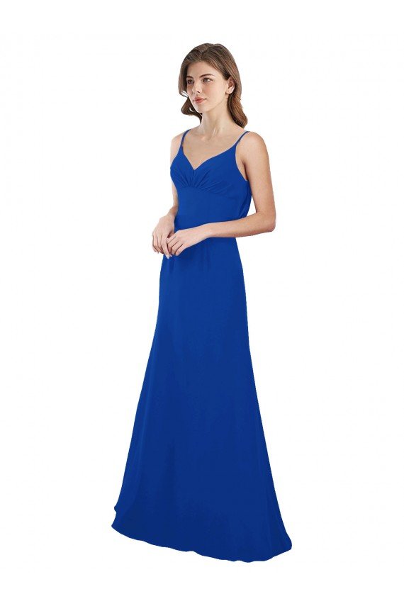 Affordable Softly Flared Chiffon Bridesmaid Dress with Sweetheart Neckline UK