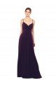 Affordable Floor Length A-Line Chiffon Bridesmaid Dress with Criss Cross Back UK