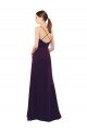 Affordable Floor Length A-Line Chiffon Bridesmaid Dress with Criss Cross Back UK