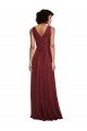 Affordable Sleeveless V-Neck Pleated Chiffon Bridesmaid Dress UK