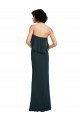 Affordable Strapless Chiffon Bridesmaid Dress with cascading Flounce Crop Top Bodice UK