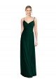 Affordable Wide V-Neck Long Spaghetti Strap Chiffon Bridesmaid Dress UK