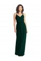 Affordable V-Neck Blouson Bodice Chiffon Maxi Bridesmaid Dress UK