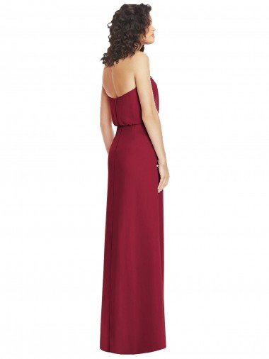 Affordable Full Length Lux Chiffon Blouson Bodice Bridesmaid Dress UK