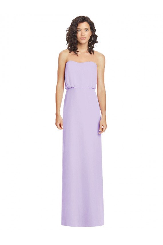 Affordable Full Length Lux Chiffon Blouson Bodice Bridesmaid Dress UK