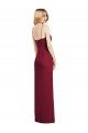 Affordable Spaghetti Strap Draped Skirt Chiffon Bridesmaid Dress with Front Slit UK