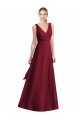 Affordable Sleeveless V-Neck Chiffon Wrap Bridesmaid Dress UK