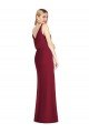 Affordable Blouson Bodice Chiffon Bridesmaid Dress with Front Slit UK