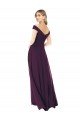 Affordable Classic Off the Shoulder Draped Chiffon Bridesmaid Dress UK