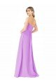 Affordable Draped Strapless Floor Length Chiffon Bridesmaid Dress UK