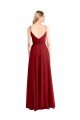 Affordable A-Line Spaghetti Straps V-Neckline Chiffon Bridesmaid Dress Open Back UK