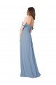 Affordable Empire Waist Off the Shoulder Chiffon Bridesmaid Dress with Sweetheart Bodice UK