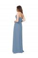 Affordable Chiffon A-Line Wraparound Draping Long Bridesmaid Dress UK