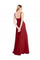 Affordable Sweetheart Neckline Long Chiffon Bridesmaid Dress with Side Slit and Wide Straps UK