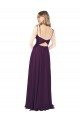 Affordable Chiffon Bridesmaid Dress with Front Slit and Keyhole Back UK