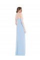Affordable Strapless Sweetheart Maxi Bridesmaid Dress with Pleated Front Slit UK