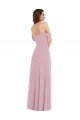 Affordable Off the Shoulder Draped Sleeve Maxi Bridesmaid Dress with Front Slit UK