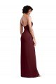 Affordable Sleek Straight Neckline Chiffon Bridesmaid Dress with Spaghetti Straps and High Side Slit UK