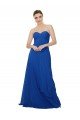 Affordable Strapless Sweetheart Draped Chiffon Bridesmaid Dress UK