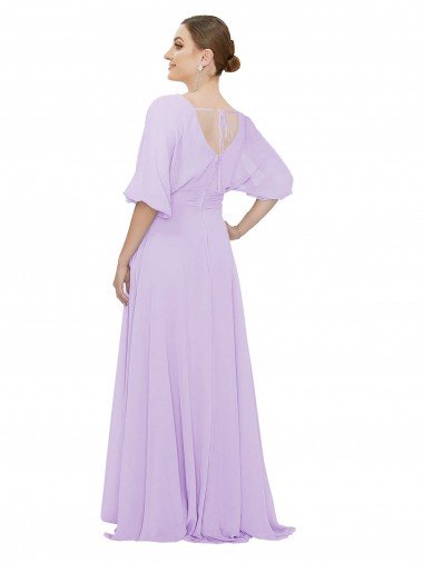 Affordable Chiffon Bridesmaid Dress with Ruched Waist UK