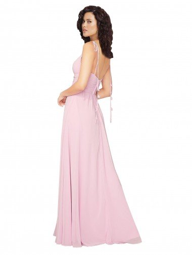 Affordable Chiffon Bridesmaid Dress with Tassel Straps UK