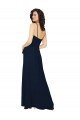 Affordable Ruffled Skirt Low Back Long Chiffon Bridesmaid Dress UK