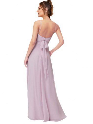 Affordable Sweetheart Tie-Back Chiffon Bridesmaid Dress UK