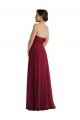 Affordable Cuffed Strapless Maxi Formal Bridesmaid Dress with Front Slit UK