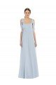 Affordable Tie Shoulder Empire Waist Maxi Bridesmaid Dress UK