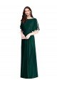 Affordable Backless Floor Length Split Sleeves Maxi Bridesmaid Dress UK