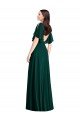 Affordable Backless Floor Length Split Sleeves Maxi Bridesmaid Dress UK