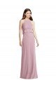 Affordable Bias Ruffle Empire Waist Halter Maxi Bridesmaid Dress UK