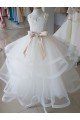 Affordable Ivory Ball Gown High Neck Floor Length Flower Girl Dress UK
