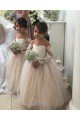 Affordable Ivory Ball Gown Sweetheart Chapel Train Long Sleeve Flower Girl Dress UK