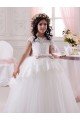 Affordable Ivory Ball Gown Sweetheart Floor Length Sleeveless Flower Girl Dress UK
