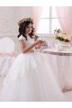 Affordable Ivory Ball Gown Sweetheart Floor Length Sleeveless Flower Girl Dress UK