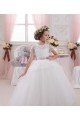 Affordable Ivory Ball Gown Sweetheart Sleeveless Long Flower Girl Dress UK